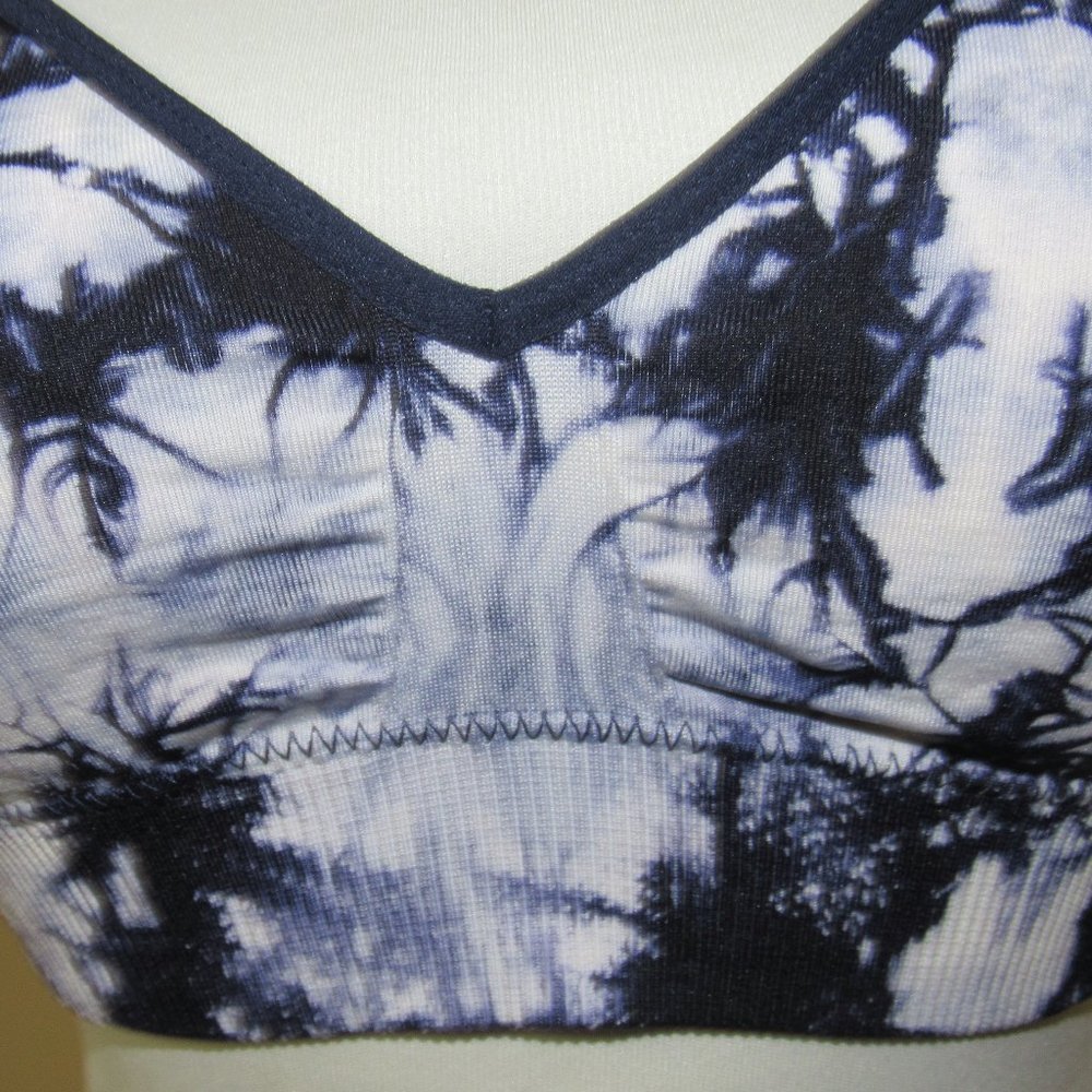 3 Mae Women's Seamless Blue Tie Dye Bralettes Med - Picture 3 of 5